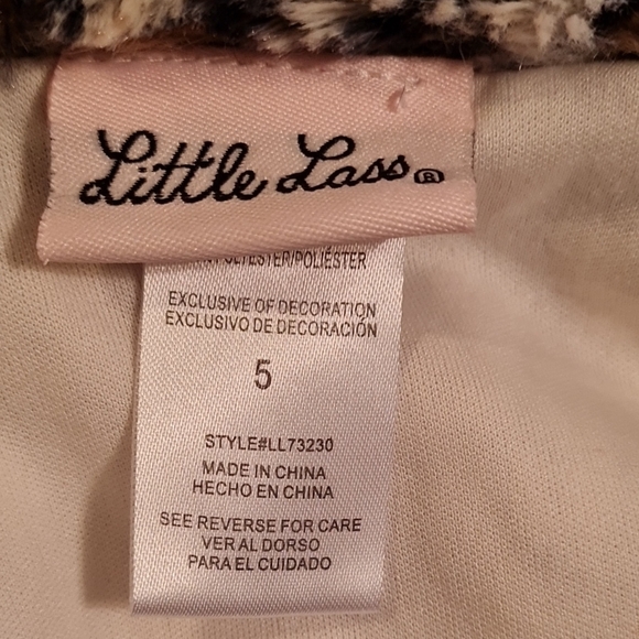 Little Lass Leopard Print Vest, excellent used condition, sz 5, soft & fuzzy - Picture 2 of 6
